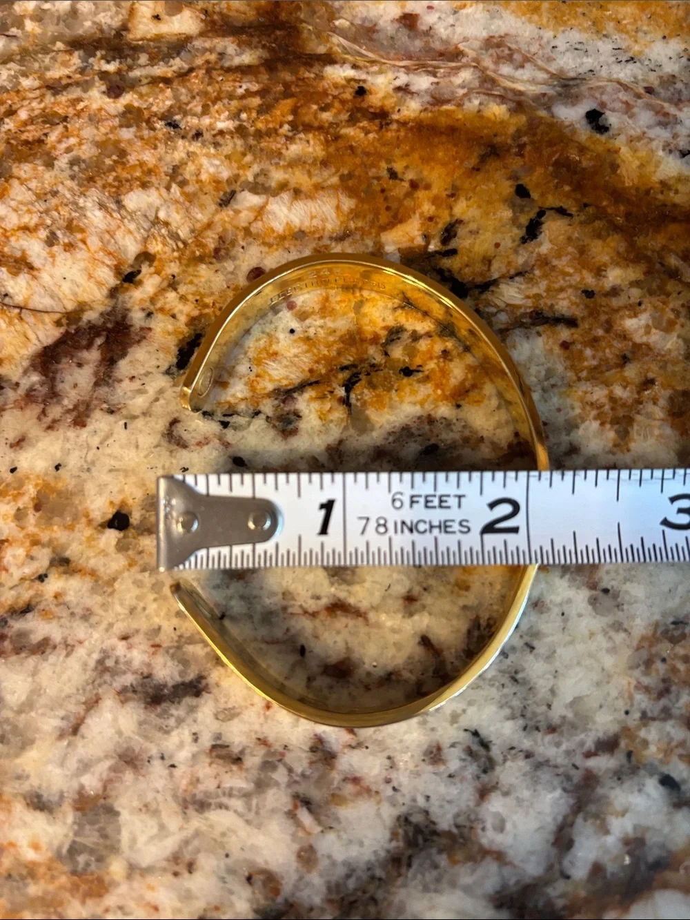Vintage Three Tone Magnetic Cuff Bracelet - Gold & Silver&Copper L/XL